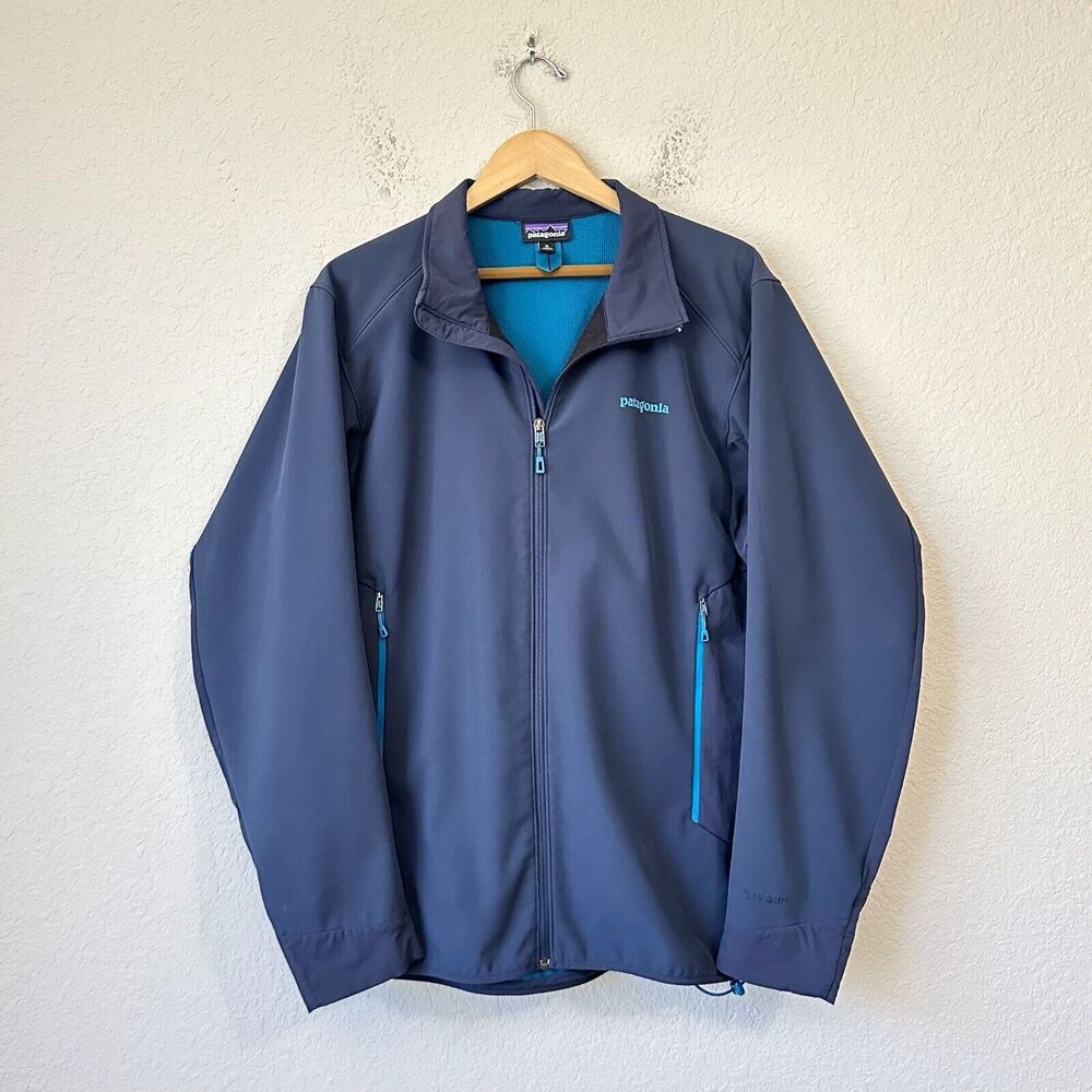 PATAGONIA Adze Hybrid Jacket Navy Blue Polartec Full Zip Stretch Outdoor